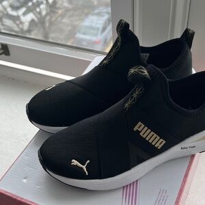 Puma Black and Gold Women's Sneakers